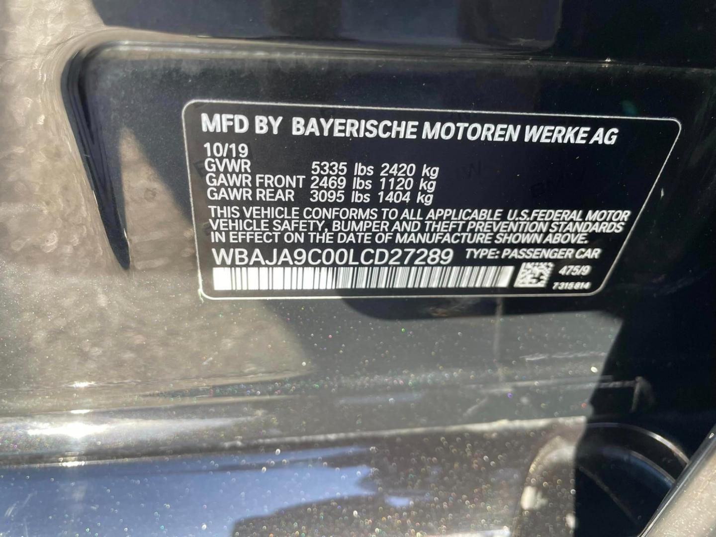 2020 BLACK /BLACK BMW 5-Series (WBAJA9C00LC) , located at 744 E Miner Ave, Stockton, CA, 95202, (209) 944-5770, 37.956863, -121.282082 - Photo#12